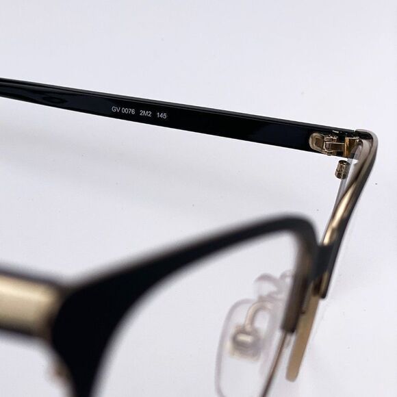 NEW Givenchy GV0076 2M2 Black Gold Rectangle Women Eyeglasses - Picture 7 of 11